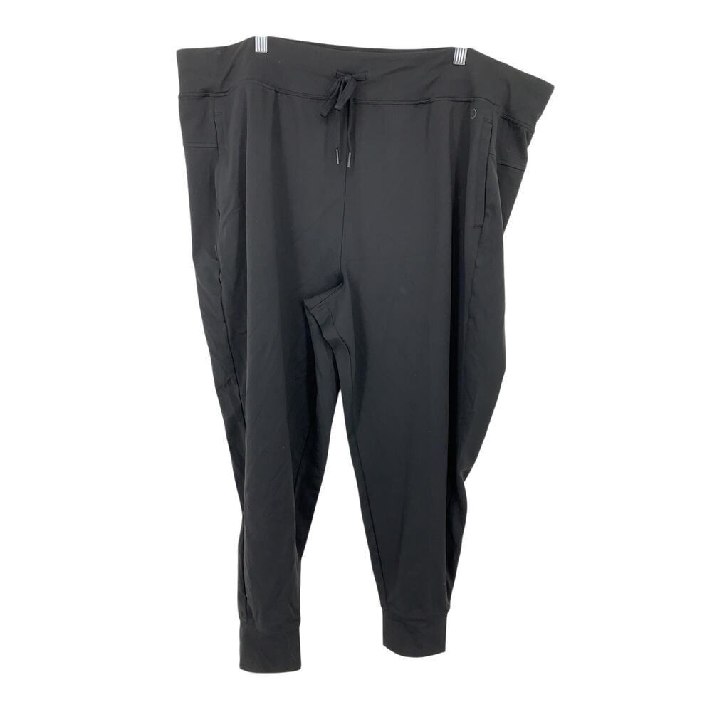NWT CALIA Essential Cozy Collection Jogger Pants Womens 2X Black Drawstring